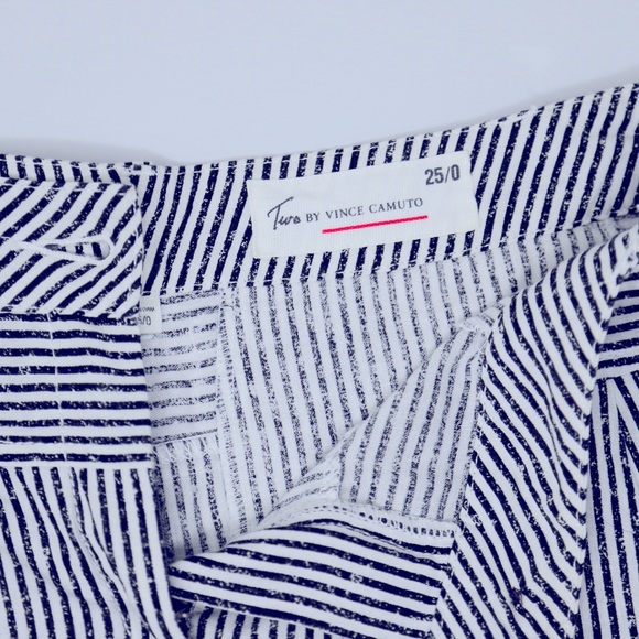 Vince Camuto Nautical Striped High Waisted Shorts size 25 - Picture 4 of 5